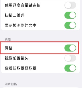 彬县苹果手机维修网点分享iPhone如何开启九宫格构图功能